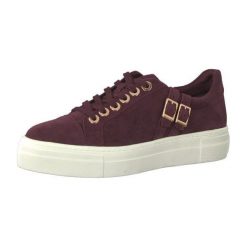 Tamaris Damskie trampki 1-1-23715-21-537 Merlot (rozmiar 40). Czerwone trampki i tenisówki damskie Tamaris, bez wzorów, bez zapięcia. W wyprzedaży za 175.00 zł.