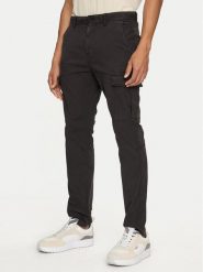 Tommy Jeans Spodnie materiałowe Austin DM0DM19489 Czarny Regular Fit. Czarne spodnie materiałowe męskie Tommy Jeans, bez wzorów, z bawełny. Za 439.99 zł.