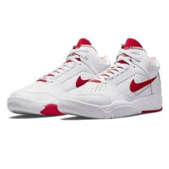Buty sportowe męskie Nike Air Flight Lite Mid. Białe buty sportowe męskie Nike, bez wzorów, bez zapięcia. Za 540.00 zł.