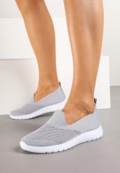 Szare Tenisówki z Elastyczną Cholewką Arnta. Szare trampki i tenisówki damskie Born2be, bez wzorów, z jeansu, bez zapięcia. Za 64.99 zł.