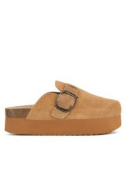 Badura Klapki TS6207-01 Brązowy. Brązowe klapki damskie Badura, bez wzorów, bez obcasa, bez zapięcia. Za 199.99 zł.