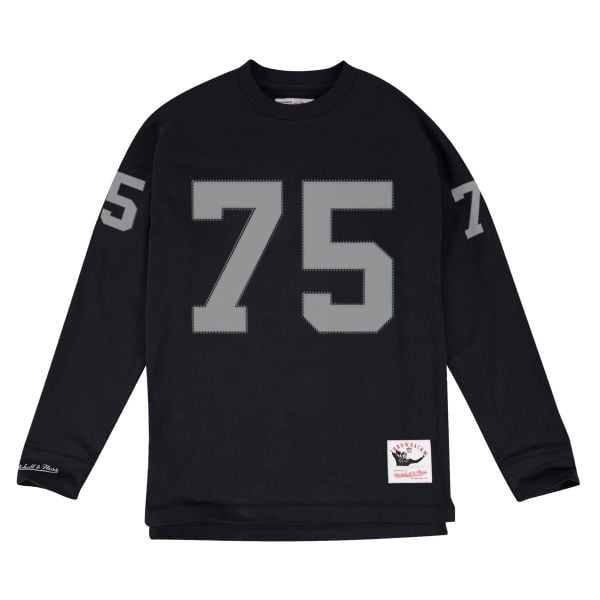 Bluza Los Angeles Raiders Howie Long. Czarne bluzy męskie Mitchell & Ness, m, bez wzorów, retro, bez ramiączek, bez kaptura. Za 467.00 zł.