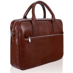 Torba męska skórzana Tizano TM06 brązowa. Brązowe torby na ramię męskie TIZANO, z jeansu, na ramię. Za 434.00 zł.