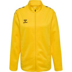 Damska bluza dresowa zapinana na zamek Hummel Core XK. Żółte bluzy damskie Hummel, bez wzorów, z dresówki, sportowe, bez ramiączek, bez kaptura. W wyprzedaży za 197.00 zł.