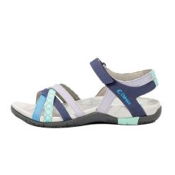 Sandały damskie Chiruca Malibu 25. Niebieskie sandały damskie Chiruca, bez wzorów, z gumy, bez obcasa, bez zapięcia. Za 297.50 zł.