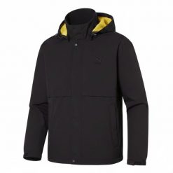 Kurtka sportowa męska Puma CLASSICS WOVEN JACKET. Czarne kurtki sportowe męskie Puma, m, bez wzorów, bez kaptura. W wyprzedaży za 209.00 zł.