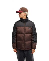 Kurtka puchowa dla Mężczyzn COLD DAYS Brązowy. Brązowe kurtki męskie Quiksilver, m, bez wzorów, z materiału, bez kaptura. Za 549.99 zł.