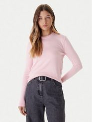 Calvin Klein Sweter LV044D370G Różowy Regular Fit. Czerwone swetry nierozpinane damskie Calvin Klein, l, bez wzorów, z syntetyku, bez kołnierzyka, bez ramiączek. Za 299.99 zł.
