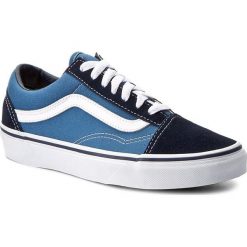 Tenisówki VANS - Old Skool VN000D3HNVY Navy. Niebieskie trampki i tenisówki damskie Vans, bez wzorów, z gumy, bez zapięcia. W wyprzedaży za 269.00 zł.