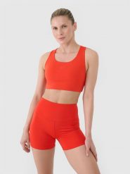 4F Biustonosz treningowy z niskim wsparciem damski - czerwony XL. Czerwone bielizna sportowa damska 4F, xl, bez wzorów, z dzianiny. W wyprzedaży za 59.99 zł.