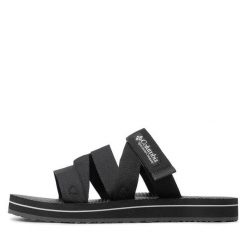 Klapki Columbia. Czarne klapki damskie Columbia, bez wzorów, sportowe, bez obcasa, bez zapięcia. Za 259.99 zł.