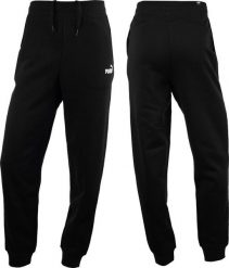 Puma Spodnie damskie Pum ESS Embroidery High-Waist Pants FL czarne 670007 01 L. Czarne spodnie dresowe damskie Puma, bez wzorów, sportowe, z podwyższonym stanem. Za 173.21 zł.