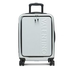 Walizka kabinowa Valentino. Szare walizki damskie Valentino, bez wzorów. Za 639.99 zł.