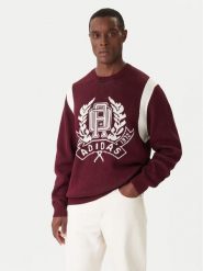 Adidas Sweter JX8215 Bordowy Regular Fit. Czerwone swetry męskie Adidas, m, bez wzorów, z bawełny, bez kołnierzyka, bez ramiączek. Za 439.99 zł.