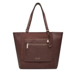 Torebka Nine West. Brązowe shopperki damskie Nine West, bez wzorów, bez dodatków. Za 249.99 zł.