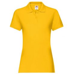 Damska Koszulka Polo Premium Plain. Brązowe koszulki sportowe damskie fruit of the loom, xs, bez wzorów, bez ramiączek. Za 55.99 zł.