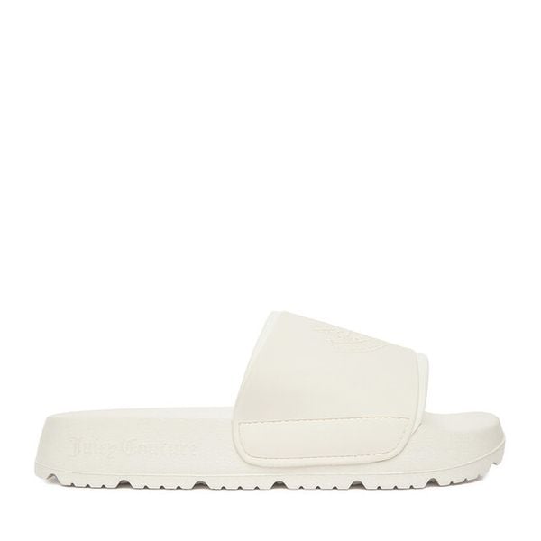 Klapki Juicy Couture. Klapki damskie Juicy Couture, bez wzorów, bez obcasa, bez zapięcia. Za 99.99 zł.