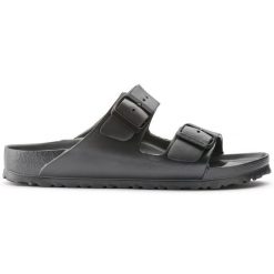 Klapki Birkenstock Arizona Eva 1001498 szare. Szare klapki damskie bez wzorów, z materiału, casualowe, bez obcasa, bez zapięcia. Za 388.66 zł.