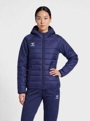 Damska kurtka z kapturem Hummel GO. Niebieskie kurtki sportowe damskie Hummel, xs, bez wzorów, z materiału, bez ramiączek, z kapturem, do biegania. Za 306.00 zł.