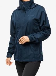 Kurtka przeciwdeszczowa damska Vaude Escape Light Jacket. Niebieskie kurtki sportowe damskie Vaude, na wiosnę, xs, bez wzorów, bez ramiączek, bez kaptura, trekkingowe. Za 362.99 zł.