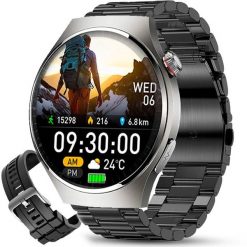 Smartwatch Rubicon Zegarek SMARTWATCH RNCF32S glukometr BRANSOLETA + PASEK. Zegarki smartwatch Rubicon, bez wzorów. Za 279.99 zł.