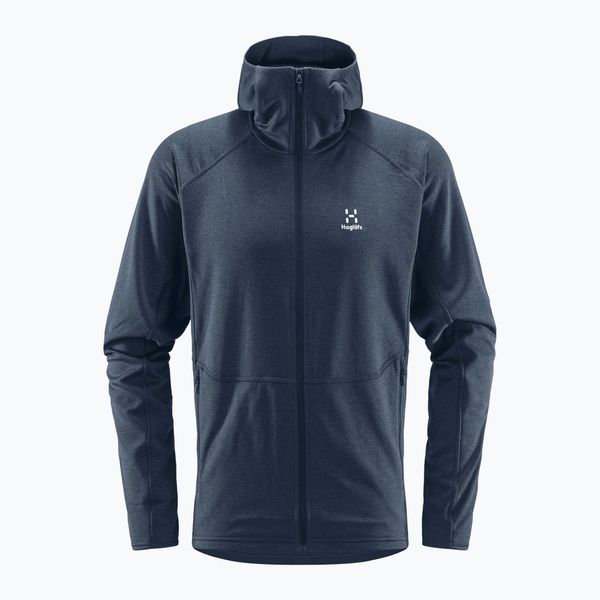 Bluza trekkingowa męska Haglöfs Skuta Hood. Niebieskie bluzy męskie Haglöfs, m, bez wzorów, bez kaptura, trekkingowe. Za 239.99 zł.
