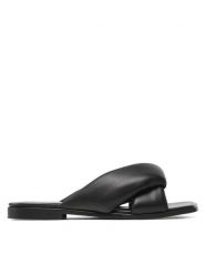 Pinko Klapki Pauline Ciabatta PE 23 BLKS1 100676 A0N9 Czarny. Czarne klapki damskie Pinko, bez wzorów, ze skóry, bez obcasa, bez zapięcia. Za 659.99 zł.