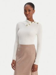 Guess Sweter W6RR07 Z2YK2 Écru Regular Fit. Swetry nierozpinane damskie Guess, xs, z aplikacjami, z wiskozy, bez kołnierzyka, bez ramiączek. Za 399.99 zł.