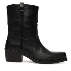 Botki Weekend Max Mara. Czarne botki damskie Weekend Max Mara, bez wzorów, bez obcasa, na płaskiej podeszwie, bez zapięcia. Za 2,069.00 zł.