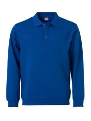 Clique Basic Polo Sweater – trwały sweter polo. Niebieskie swetry męskie CLIQUE, m, bez wzorów, z bawełny, bez kołnierzyka, bez ramiączek. Za 160.51 zł.