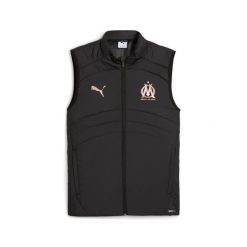 Kurtka puchowa bez rękawów OM 2024/25. Czarne kurtki męskie Puma, m, bez wzorów, z materiału, bez kaptura. Za 227.00 zł.