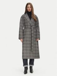 Tommy Hilfiger Płaszcz wełniany WW0WW51526 Szary Regular Fit. Szare płaszcze damskie Tommy Hilfiger, na zimę, bez wzorów, z syntetyku, bez kołnierzyka, bez kaptura. Za 1,399.00 zł.