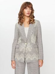 TWINSET Marynarka 232TP2635 Szary Regular Fit. Szare marynarki i żakiety damskie Twinset, bez wzorów, z syntetyku, bez kołnierzyka, bez ramiączek. Za 1,379.00 zł.