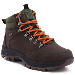 Wysokie buty męskie trekkingowe brązowe Big Star UU174195. Brązowe trekkingi męskie BIG STAR, ze skóry ekologicznej, bez zapięcia. Za 189.99 zł.