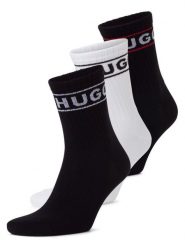 HUGO Skarpety w 3-paku - QSRIB Sporty Kobiety czarny|biały, 35-38. Białe skarpetki damskie Hugo, bez wzorów. Za 119.95 zł.
