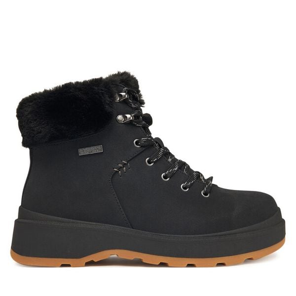 Trzewiki Skechers. Czarne botki damskie Skechers, bez wzorów, bez obcasa, na płaskiej podeszwie, bez zapięcia. Za 399.99 zł.