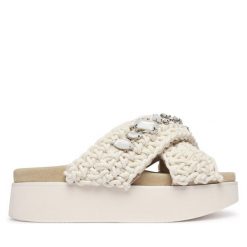 Klapki Inuikii. Białe klapki damskie Inuikii, bez wzorów, bez obcasa, bez zapięcia. Za 979.99 zł.