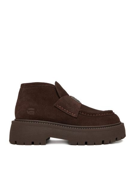 G-Star Raw Botki EO-ZEYNEP-70863-1 Brązowy. Brązowe botki damskie G-Star, bez wzorów, ze skóry, retro, bez obcasa, na płaskiej podeszwie, bez zapięcia. Za 429.99 zł.