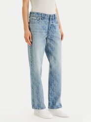 Calvin Klein Jeans Jeansy LV047F678G Niebieski Straight Fit. Niebieskie jeansy damskie Calvin Klein Jeans, bez wzorów, z bawełny. Za 529.99 zł.