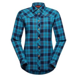 Koszula flanelowa damska La Sportiva Rambler. Niebieskie koszule damskie La Sportiva, s, bez wzorów, z bawełny, bez kołnierzyka, bez ramiączek. Za 414.00 zł.