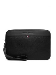 Tommy Hilfiger Saszetka Th Central Pouch AM0AM14822 Czarny. Czarne saszetki i nerki męskie Tommy Hilfiger, bez wzorów, ze skóry. Za 289.99 zł.