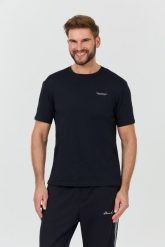 ARMANI EXCHANGE Granatowy t-shirt. Niebieskie t-shirty męskie Armani Exchange, l, bez wzorów, bez kołnierzyka, bez ramiączek. W wyprzedaży za 146.99 zł.