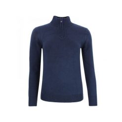 Damski sweter z golfem zapinany na zamek 1/2 Peak Mountain Acharlito. Niebieskie swetry nierozpinane damskie Peak Mountain, bez wzorów, eleganckie, bez kołnierzyka, bez ramiączek. W wyprzedaży za 293.50 zł.
