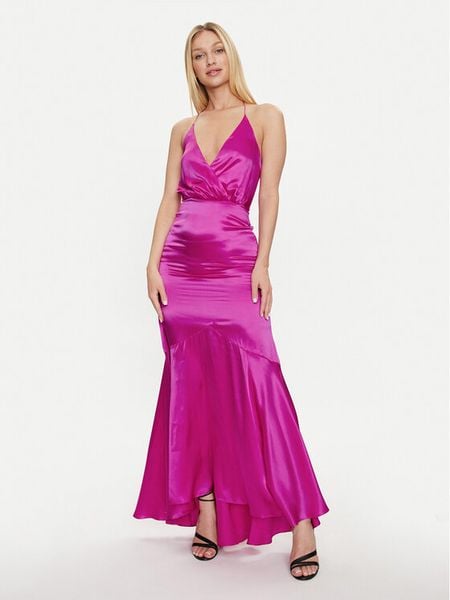 Marciano Guess Sukienka wieczorowa 4GGK56 9719Z Fioletowy Regular Fit. Fioletowe sukienki damskie Marciano Guess, z aplikacjami, z jedwabiu, wizytowe, bez kołnierzyka, bez ramiączek. Za 1,289.00 zł.