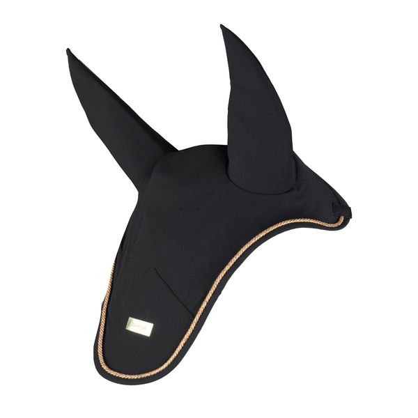 Czapka z muchą dla koni Horka Deluxe. Czarne czapki damskie Horka, bez wzorów, z tkaniny, eleganckie. Za 180.00 zł.