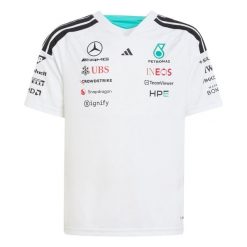 Koszulka Mercedes - Amg Petronas Formula 1 Team Driver. Białe bluzki damskie Adidas, bez wzorów, sportowe, bez kołnierzyka, bez ramiączek. Za 279.00 zł.