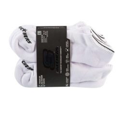 Skarpetki sportowe dla dorosłych 6pk Unisex 1/2 Terry Crew. Białe skarpety męskie Skechers, bez wzorów, z bawełny. Za 59.99 zł.