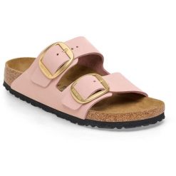 Sandały Kobiece Arizona Big Buckle. Brązowe sandały damskie Birkenstock, bez wzorów, z kauczuku, bez obcasa, bez zapięcia. Za 731.25 zł.