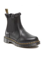 Dr. Martens Sztyblety 2976 Leonore 26332021 Czarny. Czarne botki damskie Dr. Martens, bez wzorów, ze skóry, bez obcasa, na płaskiej podeszwie, bez zapięcia. Za 989.99 zł.