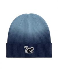 Czapka beanie – haftowane logo / gradient / rozmiar uniwersalny (niebieska). Niebieskie czapki damskie SURF MONKEY, z aplikacjami, z dzianiny. Za 139.95 zł.